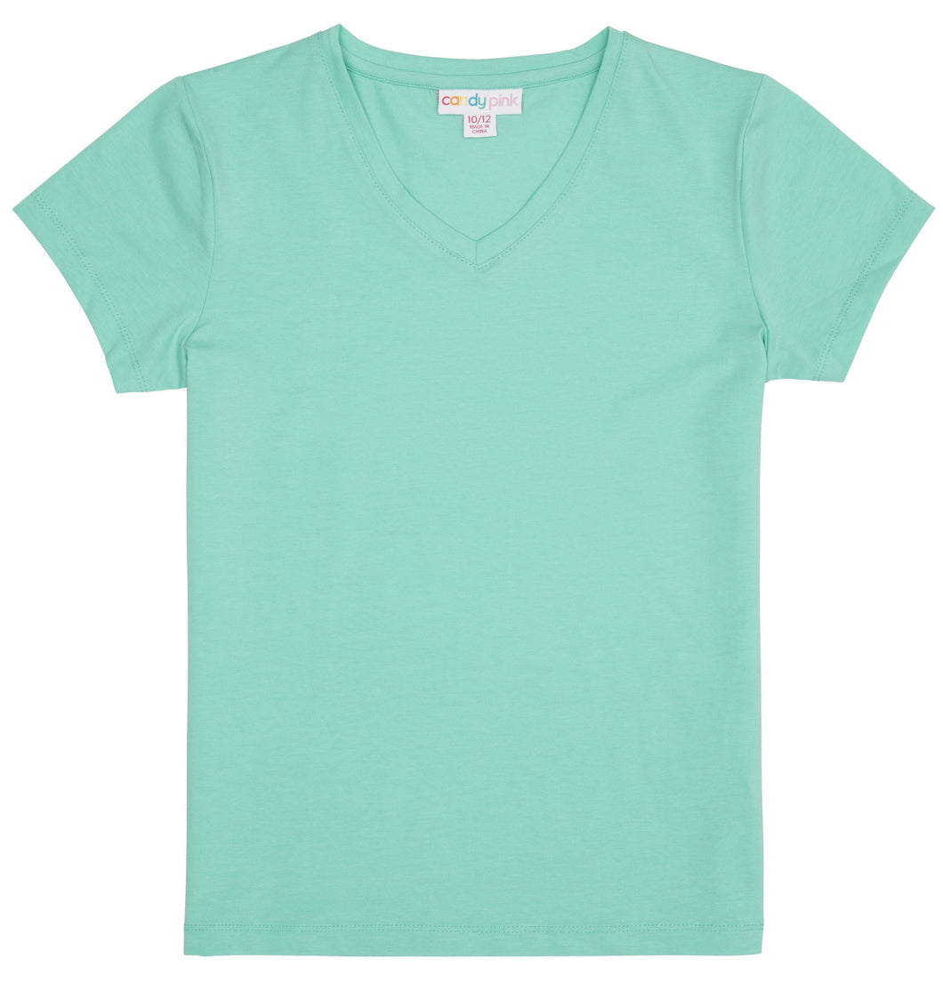 Mint Short Sleeve V-Neck Shirt