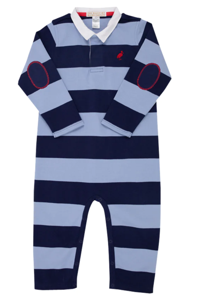 Sir Proper's Rugby Romper - Nantucket Navy/Park City Periwinkle