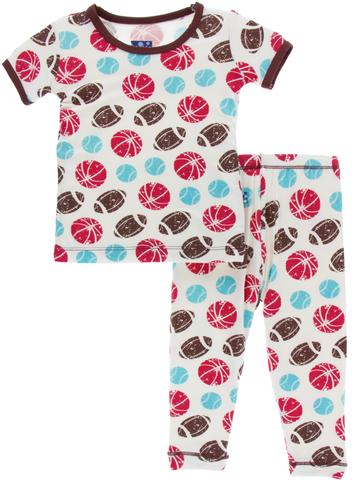 Sports Short Sleeve Pajama Set