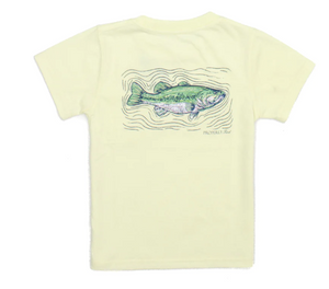 Spotted Bass SS Tee Shirt - Light Yellow