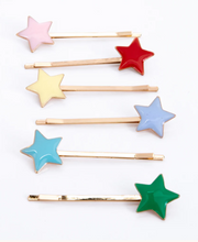 Load image into Gallery viewer, Enamel Star Hair Slides
