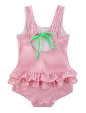 Load image into Gallery viewer, Strawberries And Stripes Seersucker Tank Swimsuit
