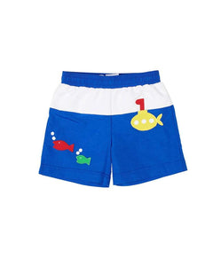 Swim Trunk with Sub and Fish