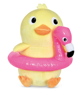 Duck With Pool Float Fleece Plush