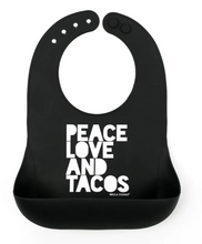 Load image into Gallery viewer, Peace, Love, And Tacos Bib
