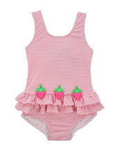 Load image into Gallery viewer, Strawberries And Stripes Seersucker Tank Swimsuit

