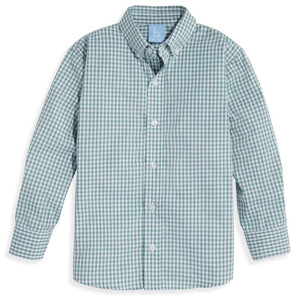 Button Down Shirt - Teal Check