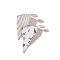 Cotton Muslin Bandana Bib 2 Pack - Forest Friends