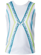 Load image into Gallery viewer, Square Tie Back Tank - Turquoise
