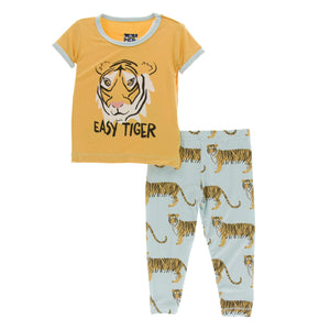 Tiger Short Sleeve Pajama Set