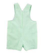 Load image into Gallery viewer, Stripe Seersucker Zoo Animals Shortall
