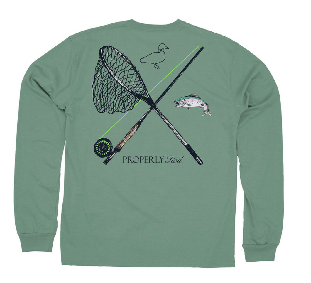 Trout Fishing Long Sleeve Tee