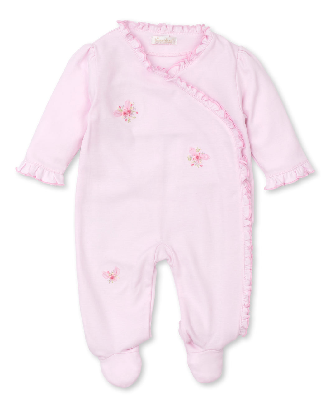 SCE Wild Blossoms Hand Embroidered Footie - Pink