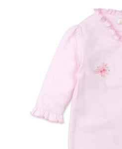 SCE Wild Blossoms Hand Embroidered Footie - Pink
