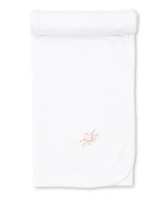 Load image into Gallery viewer, Premier Spring White With Pink Hand Embroidered Blanket
