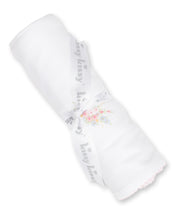Load image into Gallery viewer, Premier Spring White With Pink Hand Embroidered Blanket
