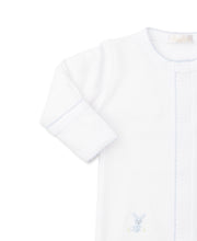 Load image into Gallery viewer, Baby Bunny Blue Premier Embroidered Footie
