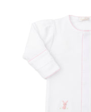 Load image into Gallery viewer, Baby Bunny Pink Premier Embroidered Footie
