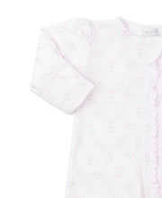 Load image into Gallery viewer, Pink Gingham Bunnies Footie With Zipper
