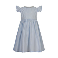 Load image into Gallery viewer, Blue And White Ruffle Sleeve Dress
