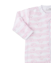 Load image into Gallery viewer, Lovey Lambs Pink Print Footie with Zipper
