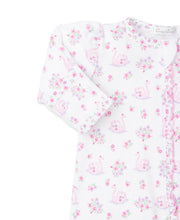 Load image into Gallery viewer, Swan Blossoms Print Footie with Zip

