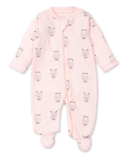 Load image into Gallery viewer, Baa Baa Lambs Pink Zipper Footie Print
