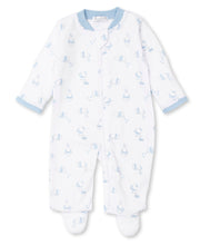 Load image into Gallery viewer, Peppy Pups Footie with Zipper - Blue
