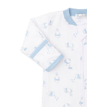 Load image into Gallery viewer, Peppy Pups Footie with Zipper - Blue
