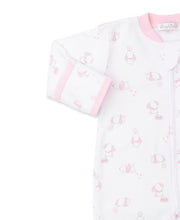 Load image into Gallery viewer, Peppy Pups Footie with Zipper - Pink
