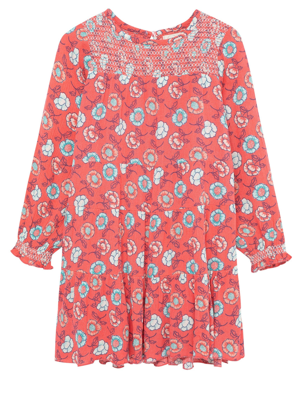 Floral Aop Smocking Dress