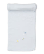 Load image into Gallery viewer, Jungle Jury Blanket with Embroidery - Blue Stripe
