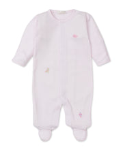 Load image into Gallery viewer, Jungle Jury Footie with Embroidery - Light Pink Stripes
