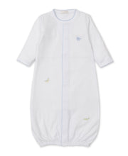 Load image into Gallery viewer, Jungle Jury Converter Gown with Embroidery - White with Blue
