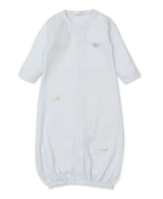 Load image into Gallery viewer, Jungle Jury Converter Gown with Embroidery - Light Blue Stripe
