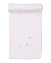 Load image into Gallery viewer, Jungle Jury Blanket with Embroidery - Light Pink Stripe
