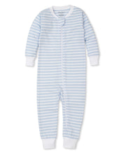 Load image into Gallery viewer, Pajama with Zip Snug Stripe - Light Blue
