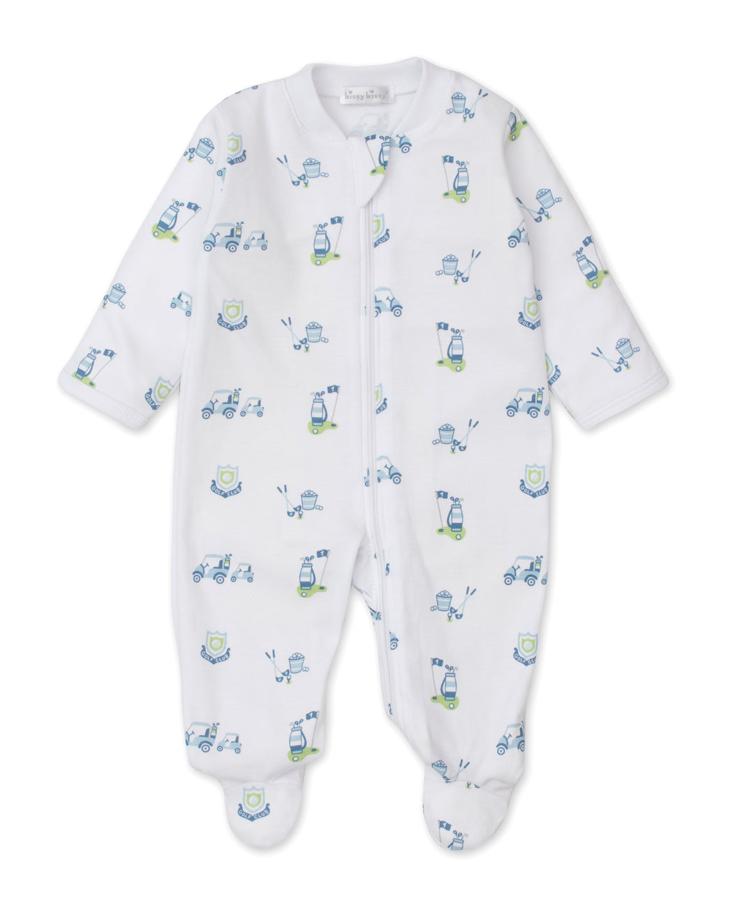 Hole in One Print Footie with Zipper