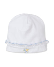 Load image into Gallery viewer, SCE Floral Fantasy Hat with Embroidery - White with Blue
