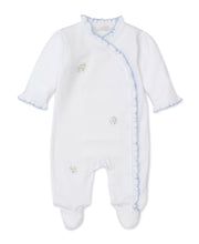 Load image into Gallery viewer, SCE Floral Fantasy with Embroidery - White with Blue
