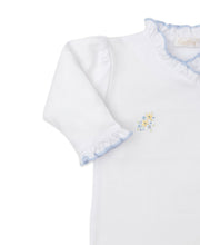 Load image into Gallery viewer, SCE Floral Fantasy with Embroidery - White with Blue
