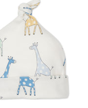 Load image into Gallery viewer, Giraffe Friends Knot Hat - Blue
