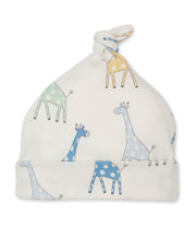 Load image into Gallery viewer, Giraffe Friends Knot Hat - Blue
