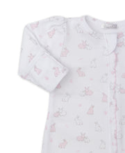 Load image into Gallery viewer, Bunny Burrows Print Footie With Zipper - Pink
