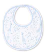 Load image into Gallery viewer, Speckled Giraffe Blue Bib
