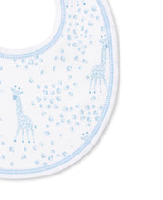 Load image into Gallery viewer, Speckled Giraffe Blue Bib
