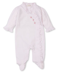 CLB Summer Medley Footie With Hand Embroidery - Pink