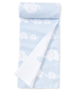 Light Blue Elephant Novelty Blanket