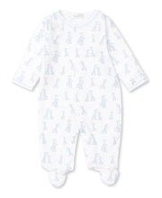 Load image into Gallery viewer, Giraffe Grins Printed Footie - Light Blue
