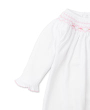 Load image into Gallery viewer, CLB Summer Bishop Smocked Sack - White with Pink
